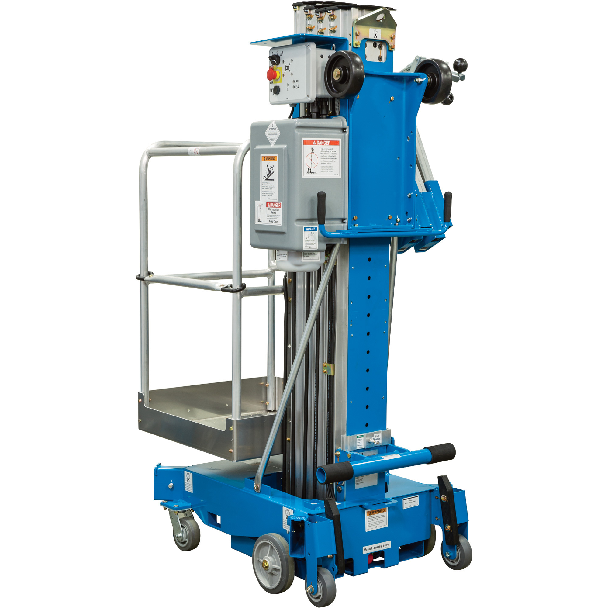 Genie AC Aerial Work Platform with Sliding Mid-Rail Entry, 30ft. Lift, 350-Lb. Capacity, Model# AWP 30 AC